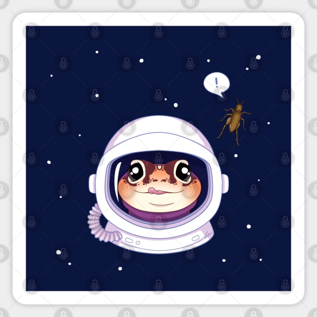 African Fat Tailed Gecko, Space Theme! Astronaut Gecko Sticker by anacecilia